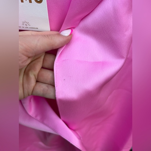 Show Me Your Mumu Felix Blazer + Irwin Pants Pink Luxe Satin New with Tags! - Picture 10 of 11